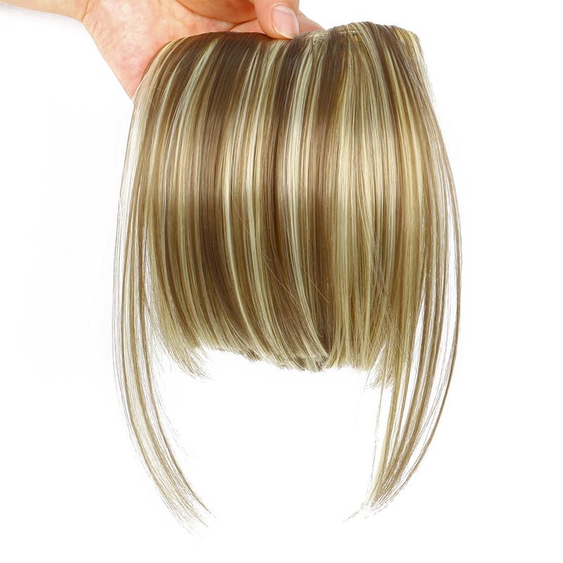 LEEONS Clip on Bangs Black Fringe Hair Extensions 6" Short Straight Clips in Hair Bang False Flat Hairpiece Two Side(1B#) - Image 5